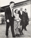 Le 21 juin 1959, arivant en France avec Douglas Davis. A droite: Bruno Coquatrix